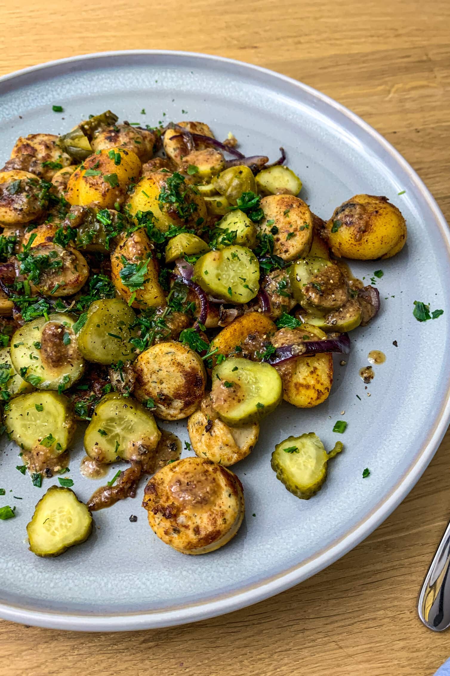 Bayerisch mal anders: Schnelle Knödelpfanne mit Weißwurst - Mimi &amp; Rose ...