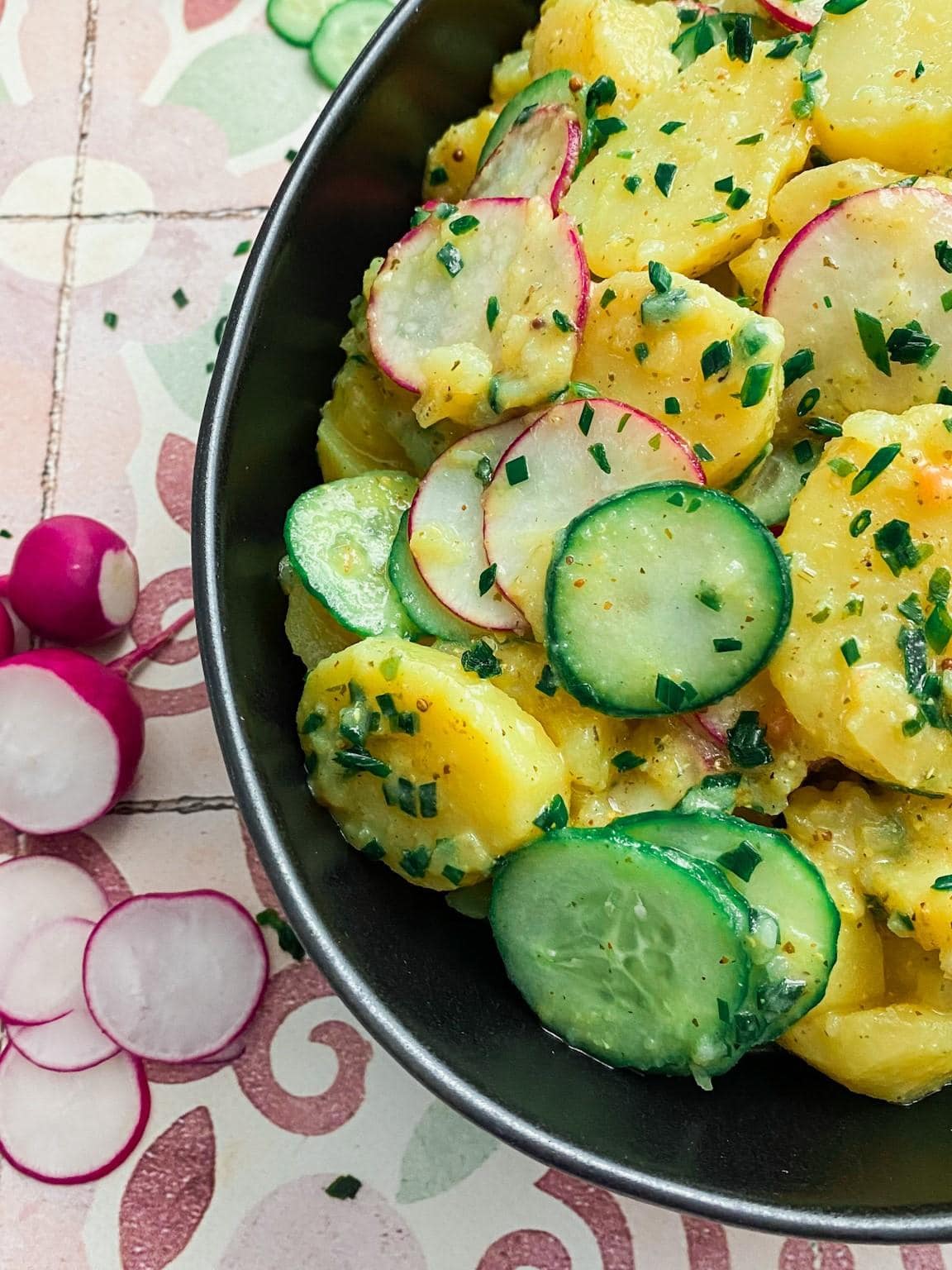 Omas Veganer Kartoffelsalat Der Klassiker Mit Brühe Essig Und Öl